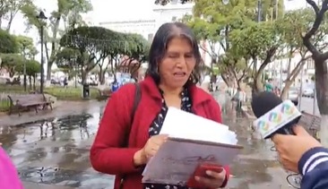 Juana López, presidenta de la Asociación Departamental de Artesanos de Chuquisaca